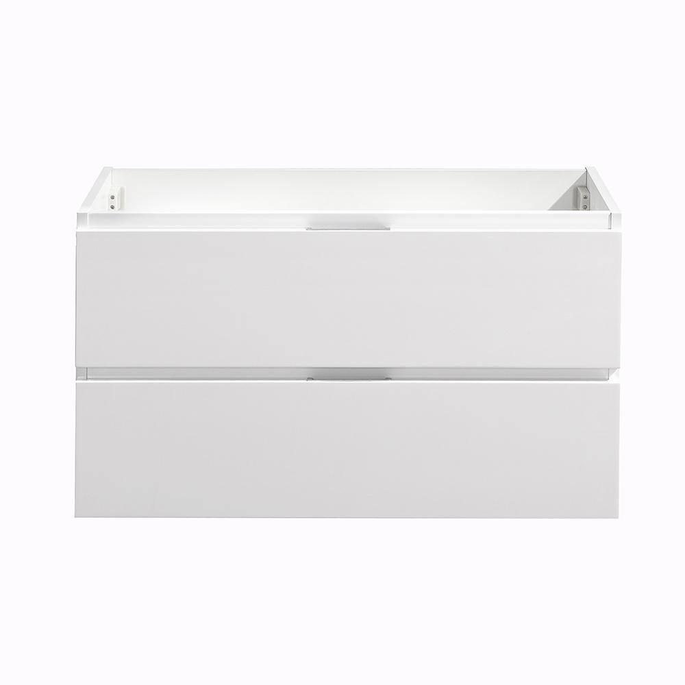 Fresca Valencia 36 in W Wall Hung Bathroom Vanity Cabinet in Glossy White