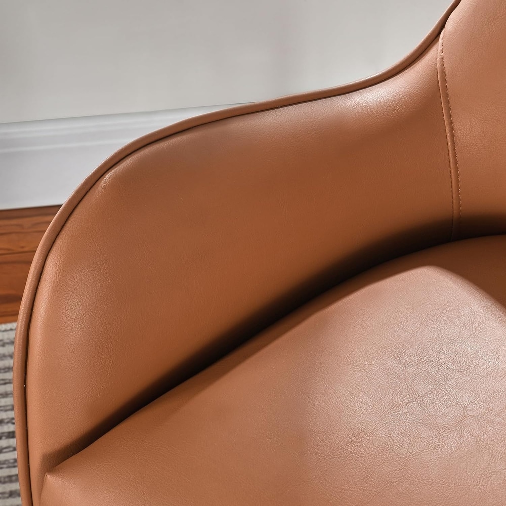 Leather Dining Chair with Arms