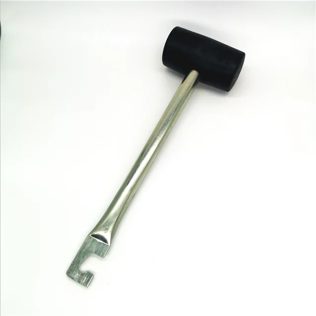 hot selling Steel Handle Rubber Mallet Tent Hammer with Peg Remover