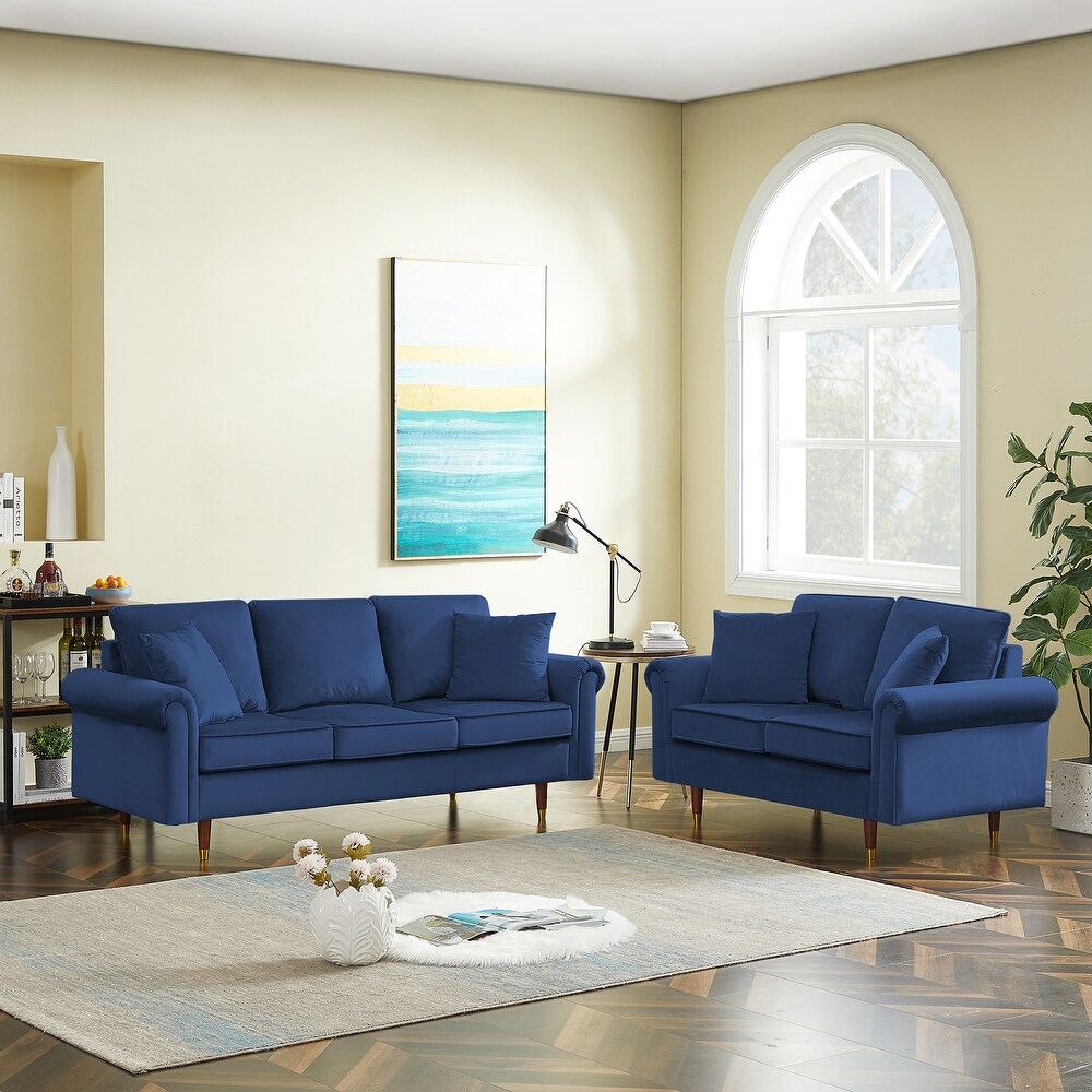 Modern Velvet Sofa Set for Living Room