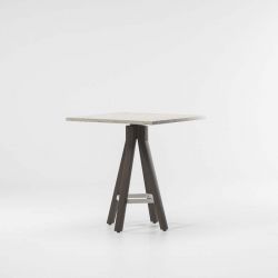 VIEQUES TABLE DE BAR TOP 80X80 ALU + BASE ALU