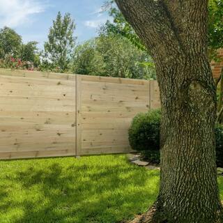 Outdoor Essentials 6 ft. x 8 ft. Pressure-Treated Parana Pine Wood Flat Top Horizontal Privacy Fence Panel 494029