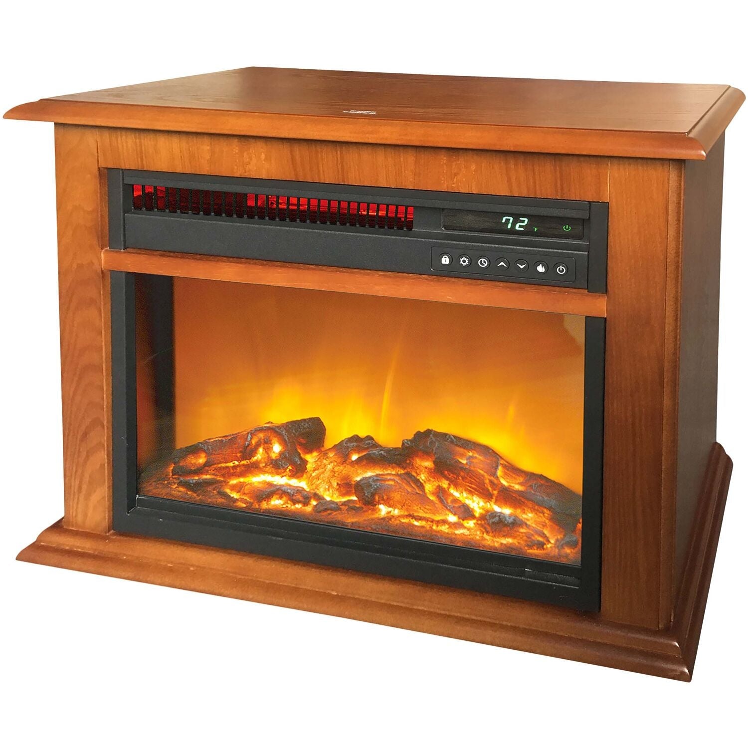 Lifesmart 3-Element Infrared Fireplace in Oak Mantel, FP1052-OAK