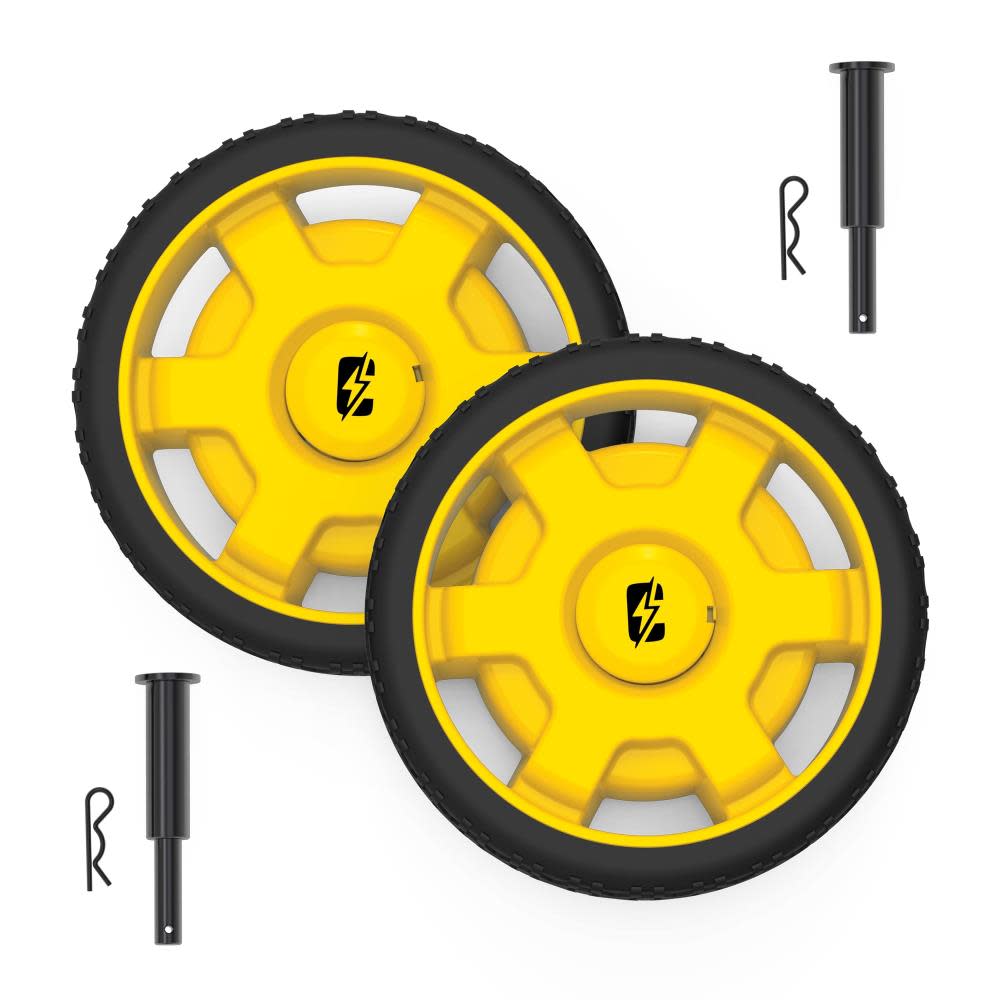 Champion Generator Wheel Kit with Axle， Folding Handle and Never-Flat Tires， 2800-4750 Watt ;