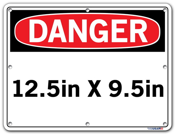 Vestil  SI D 01 B AL 080 sign danger  01 12.5x9.5 ...