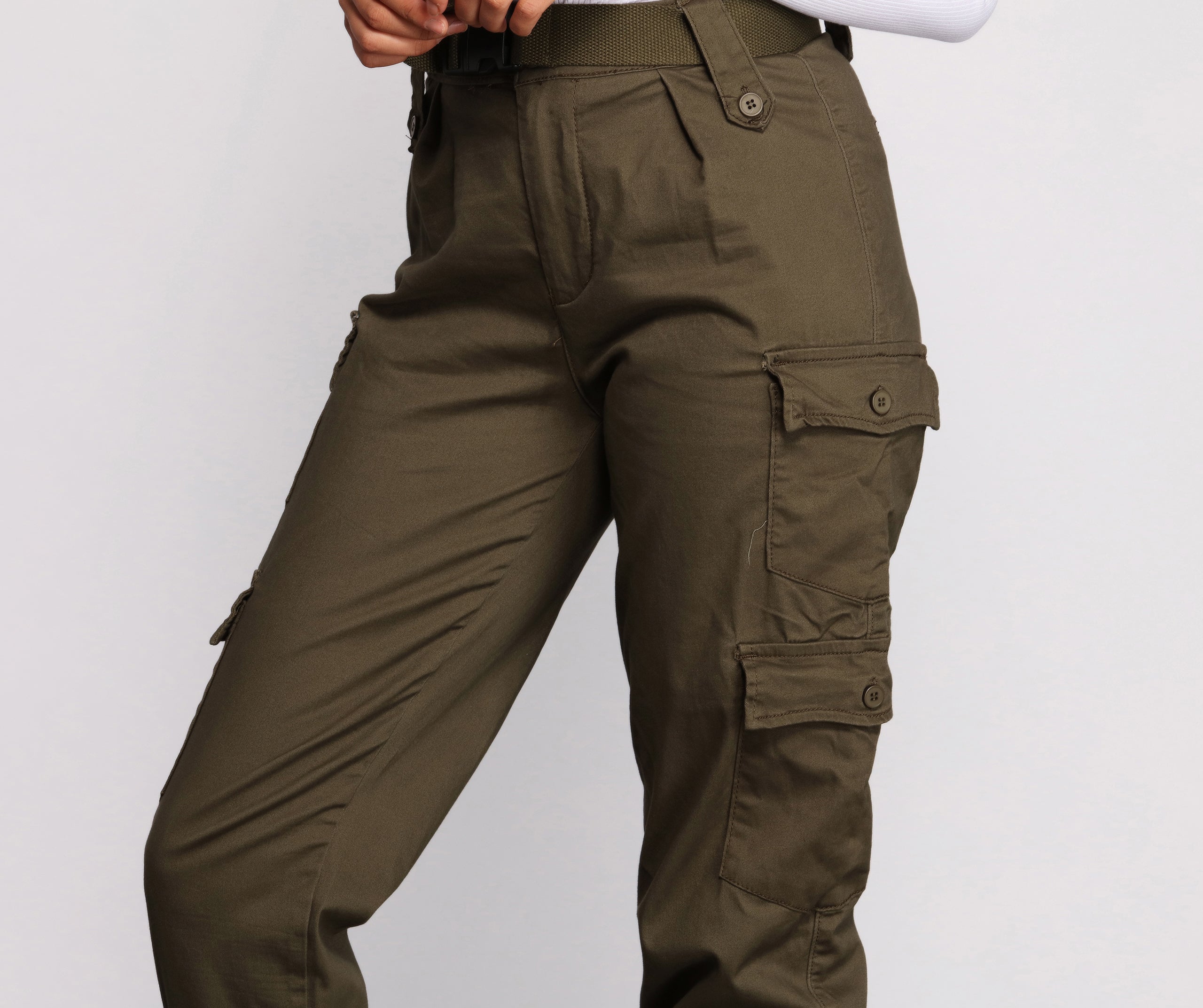 Belted Cargo Joggers