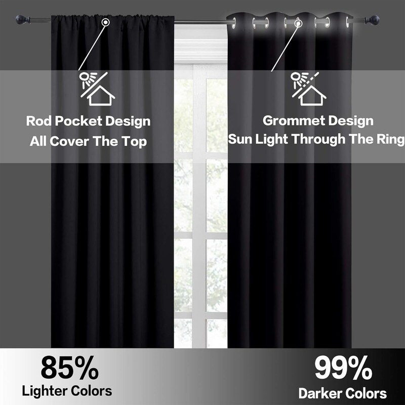 Short Curtains Privacy Half Curtains for Bedroom (W 42 x L 36 inches 2 piece set)   42*36 in