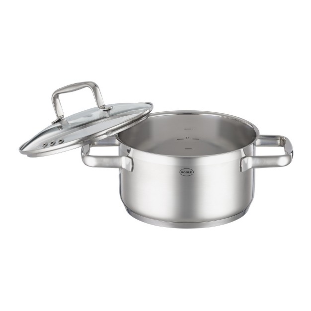 Rosle Charm Series Cooking Pot With Tempered Glass Lid 7 8 In