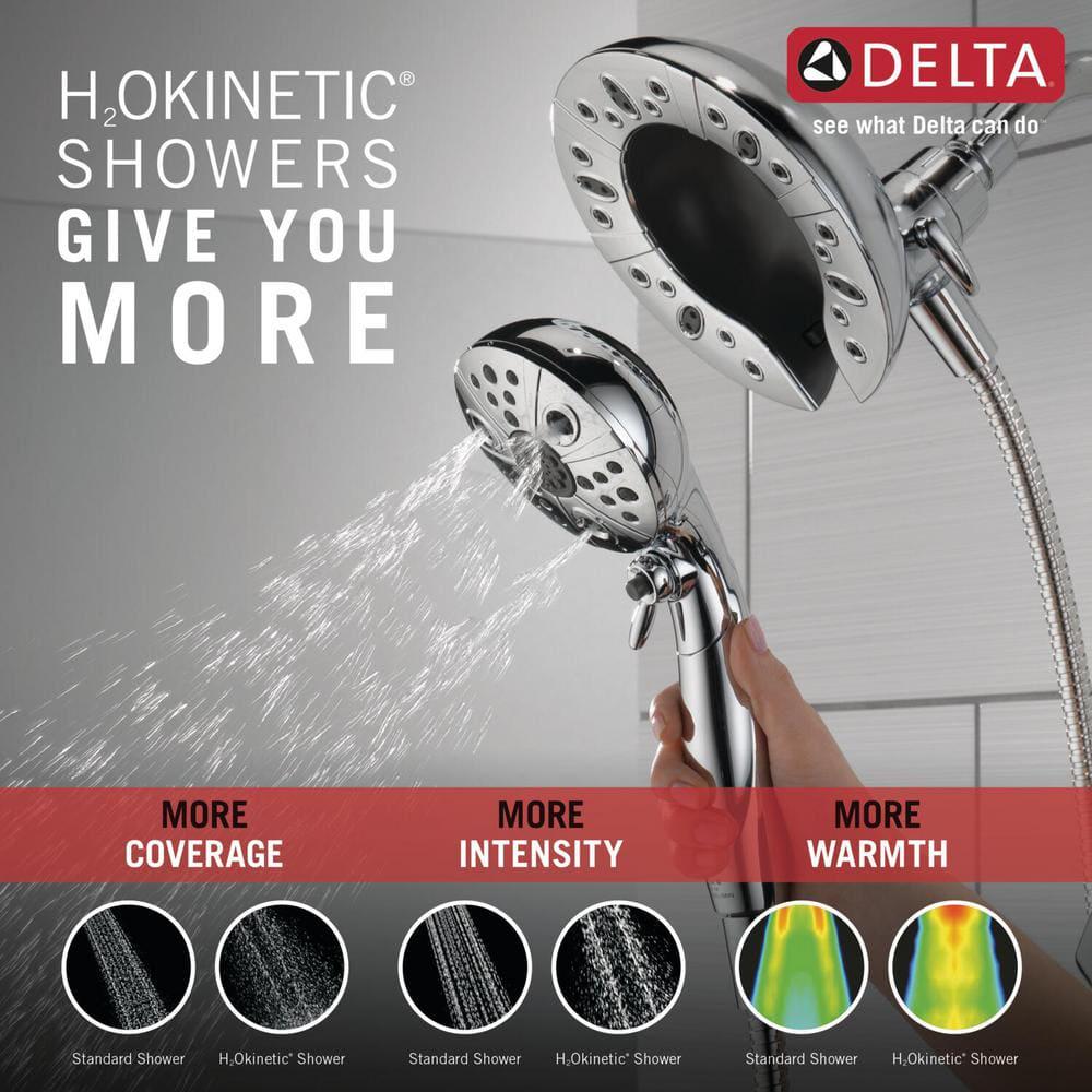 Delta Vesna In2ition 2in1 SingleHandle 5Spray Tub and Shower Faucet in Chrome