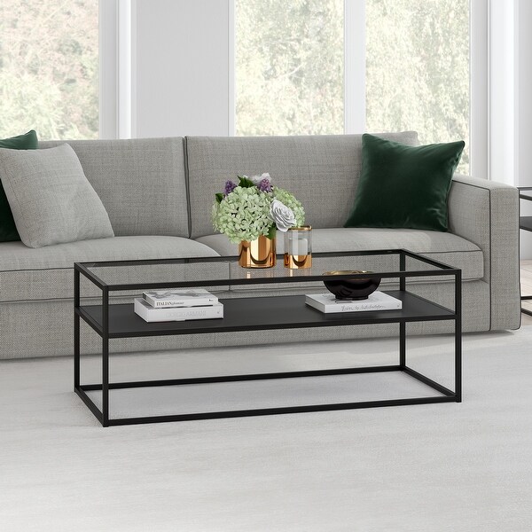 Ada Rectangular Coffee Table Blackened Bronze Finish