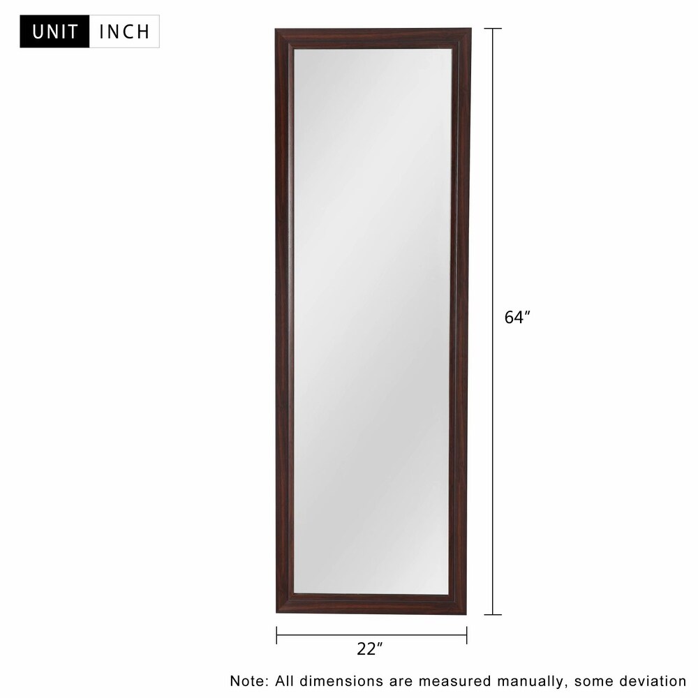 Wood Bedroom Dressing Full length Mirror with Standing