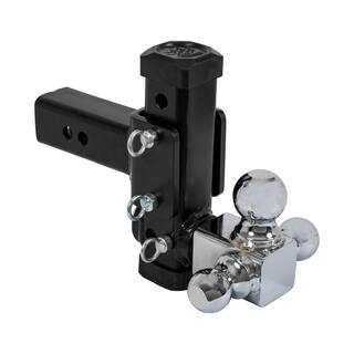 Buyers Products Company Adjustable Tri-Ball Hitch with Chrome Towing Balls for 2-12 in. Hitch Receivers 1802500