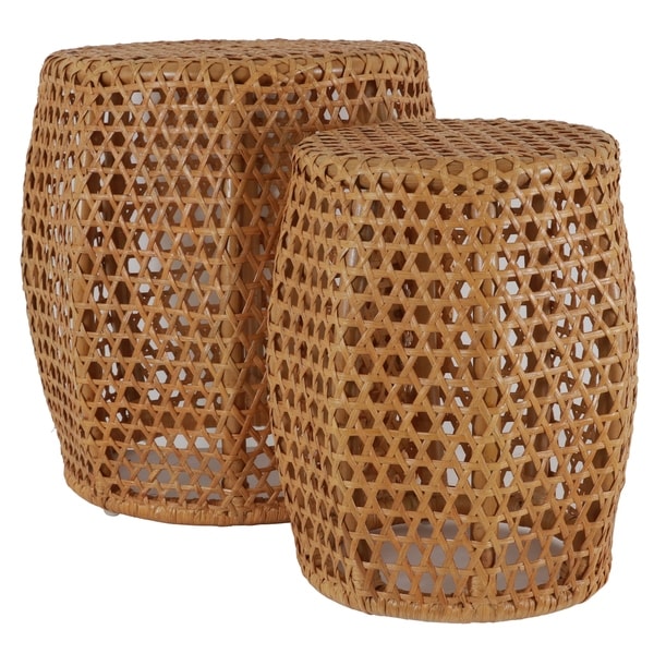 Ziggy Rattan Nesting Side Table Set