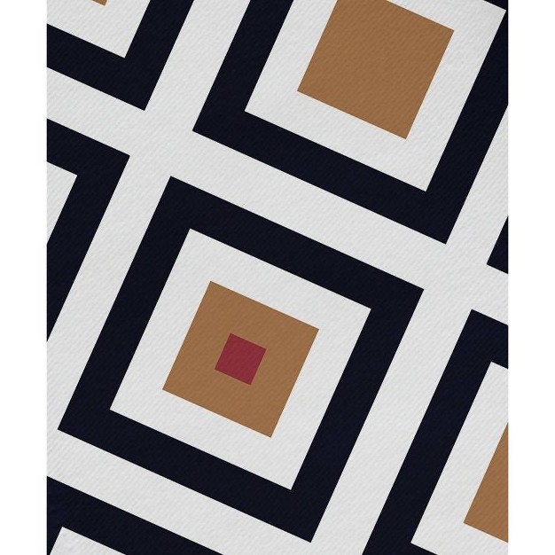 Diamond Mayhem Geometric Print Napkins Navy E By Design