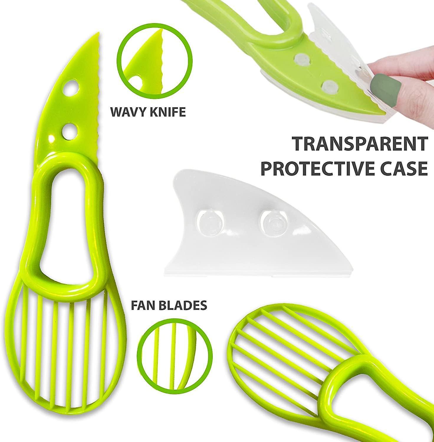 3pcs Pp Plastic Avocado Knife， Avocado Cutting Knife， Fruit Cutter， Avocado Slicer， Stone Removal And Pulp Separator