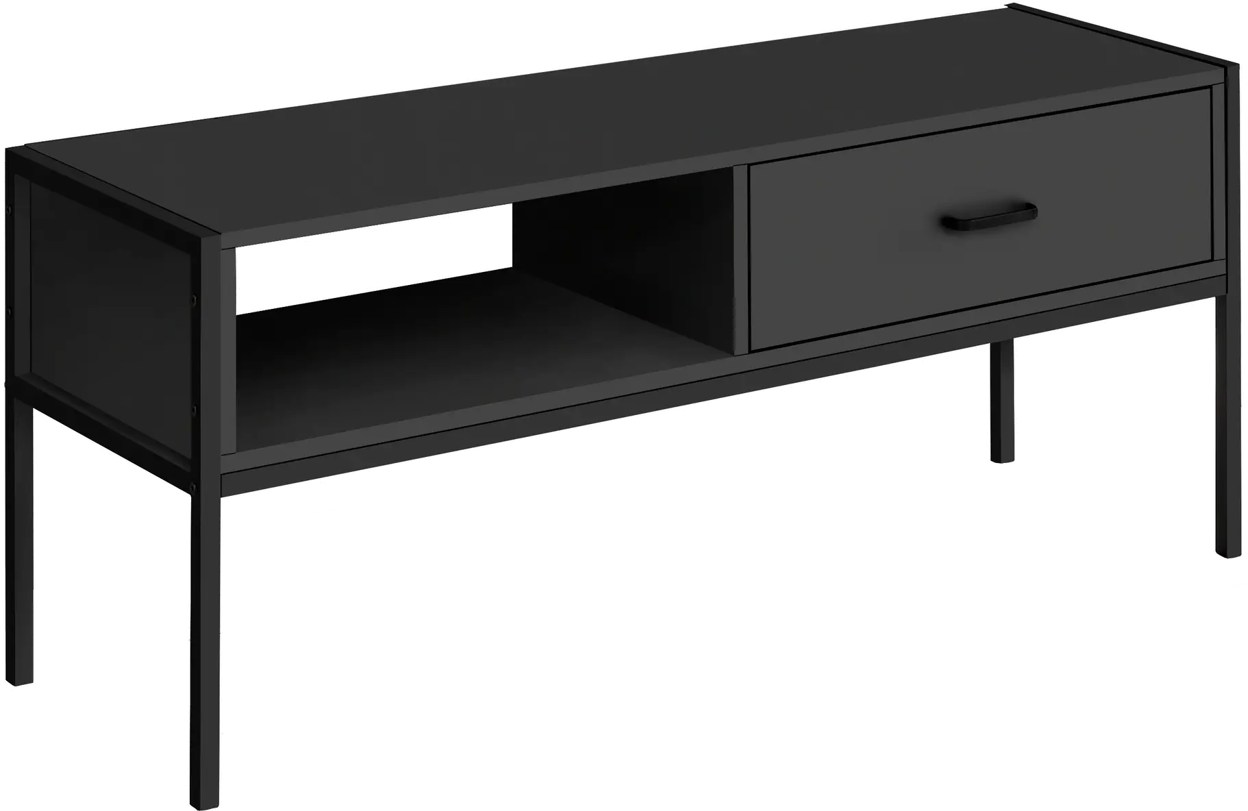 Industrial 48 Inch Black TV Stand