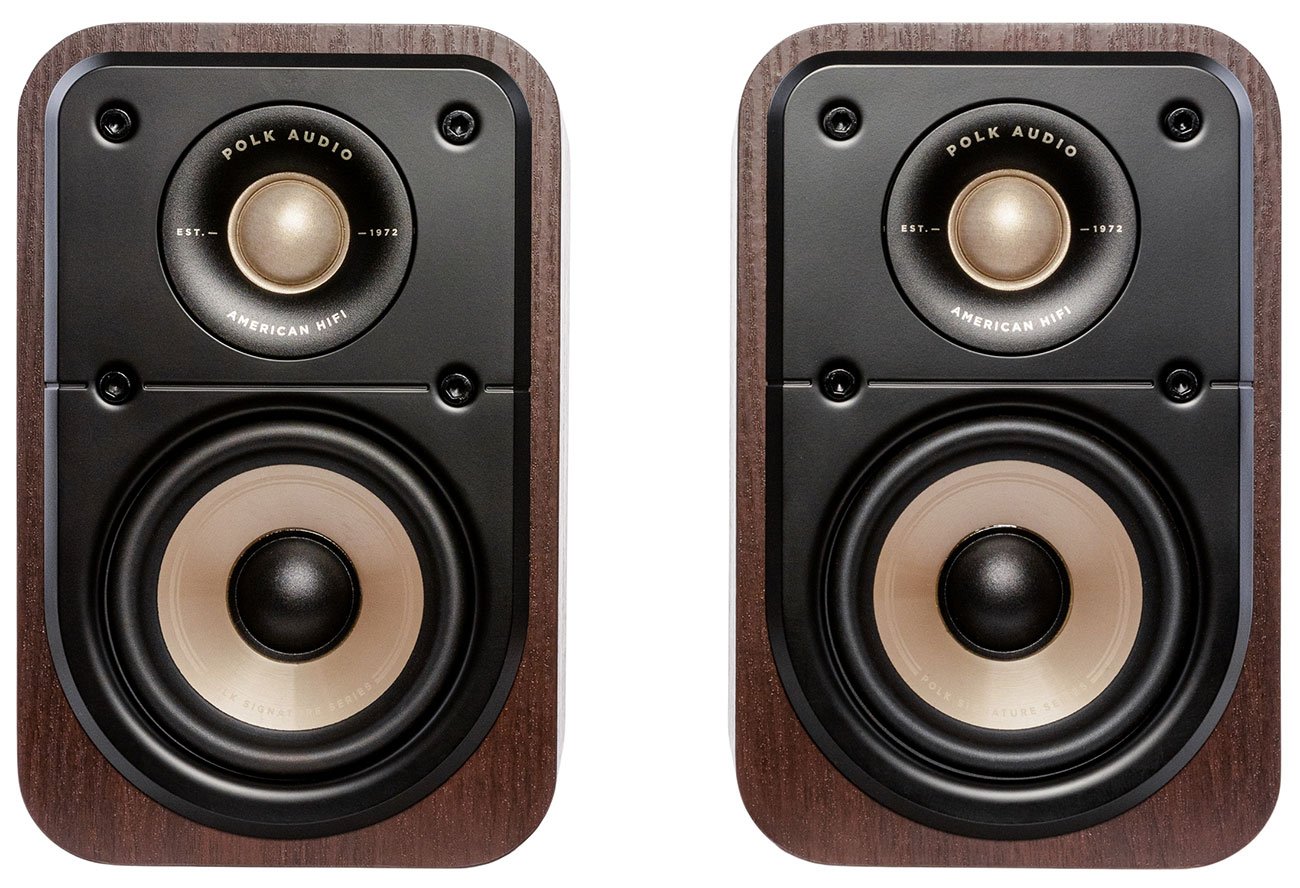 Polk Audio Signature Elite ES10 Walnut Surround Speakers For Home Theater (Pair)