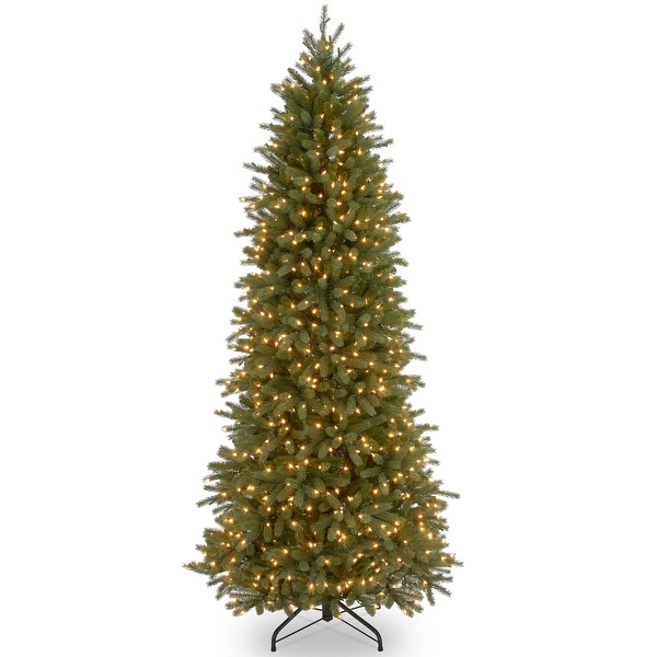 National Tree Company 6.5 ft. Jersey Fraser Fir Pencil Slim Tree with Clear Lights