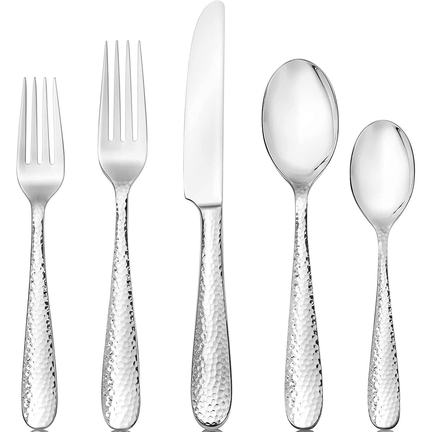 40-Piece 18/10 Mirror Stainless Steel Silverware Cutlery Set， Utensil Flatware Service for 8