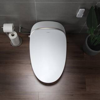 WOODBRIDGE Intelligent Comfort Height 1-Piece 1.1 GPF1.6 GPF Dual Flush Elongated Toilet in White Seat Included HT0068