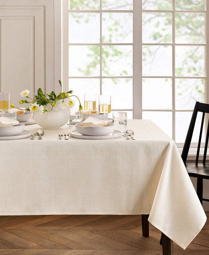 Elrene Continental Solid Texture Water and Stain Resistant Tablecloth 52 x 52