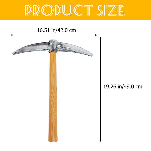 2pcs Pickaxe Spade Toy Dwarf Pickaxe Spade Costume Prop Stage Performance Props Party Favor Supplies