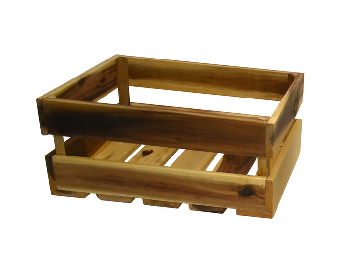 Avera Wood Crate Planter 15.5 inch AWP015155