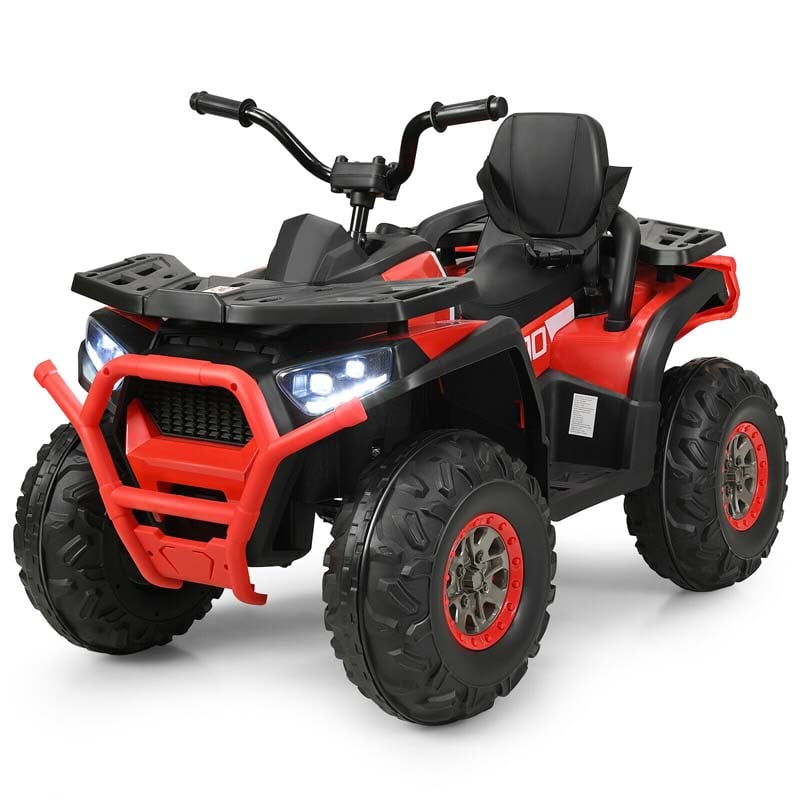 12V Kids Ride-On Electric ATV 4-Wheeler Quad Car Toy with MP3 & LED Lights