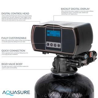 AQUASURE Harmony 64000 Grain Fine Mesh Water Softener with Pleated Sediment Pre-Filter AS-HS64FMP