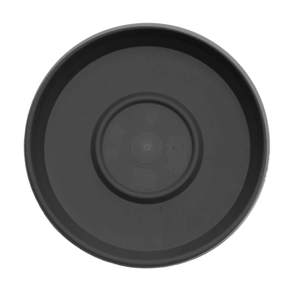 Bloem Terra 20 in. Black Plastic Planter Saucer Tray STT2400