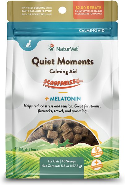 NaturVet Scoopables Quiet Moments Calming Aid Cat Supplement， 5.5-oz bag