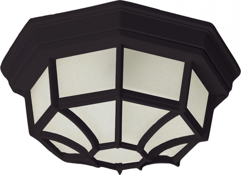 Maxim Lighting Crown Hill 2 Light Outdoor Ceiling Mount   Transitional   Outdoor Flush mount Ceiling Lighting   by Lighting and Locks  Houzz