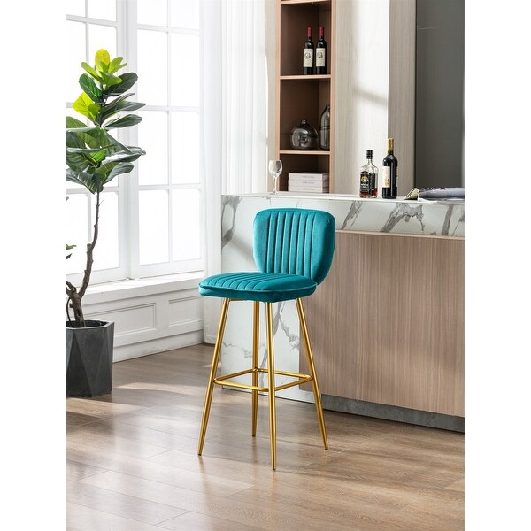 Armless Bar Stools with Back and Footrest for Home Kitchen Bar