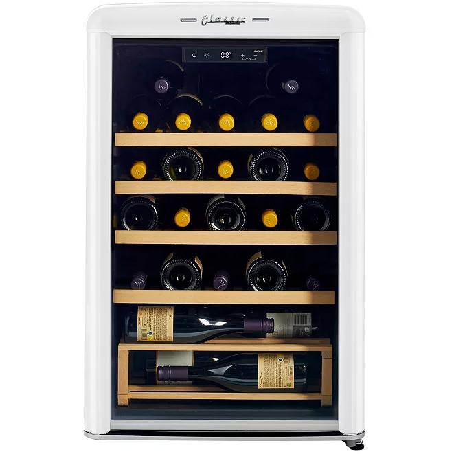 Unique Appliances 28-Bottle Classic Retro Wine Cooler with Single Zone UGP-125CR WF W