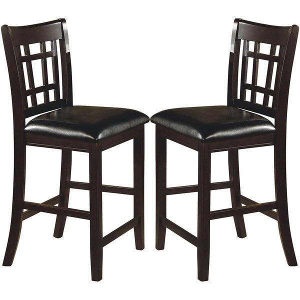 Quince Espresso Counter Height Stools (Set of 2)