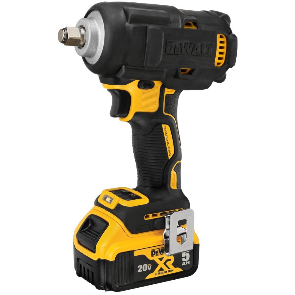 DEWALT 20V MAX XR 1/2" Mid Range Impact Wrench Kit with Hog Ring Anvil DCF891P2 from DEWALT