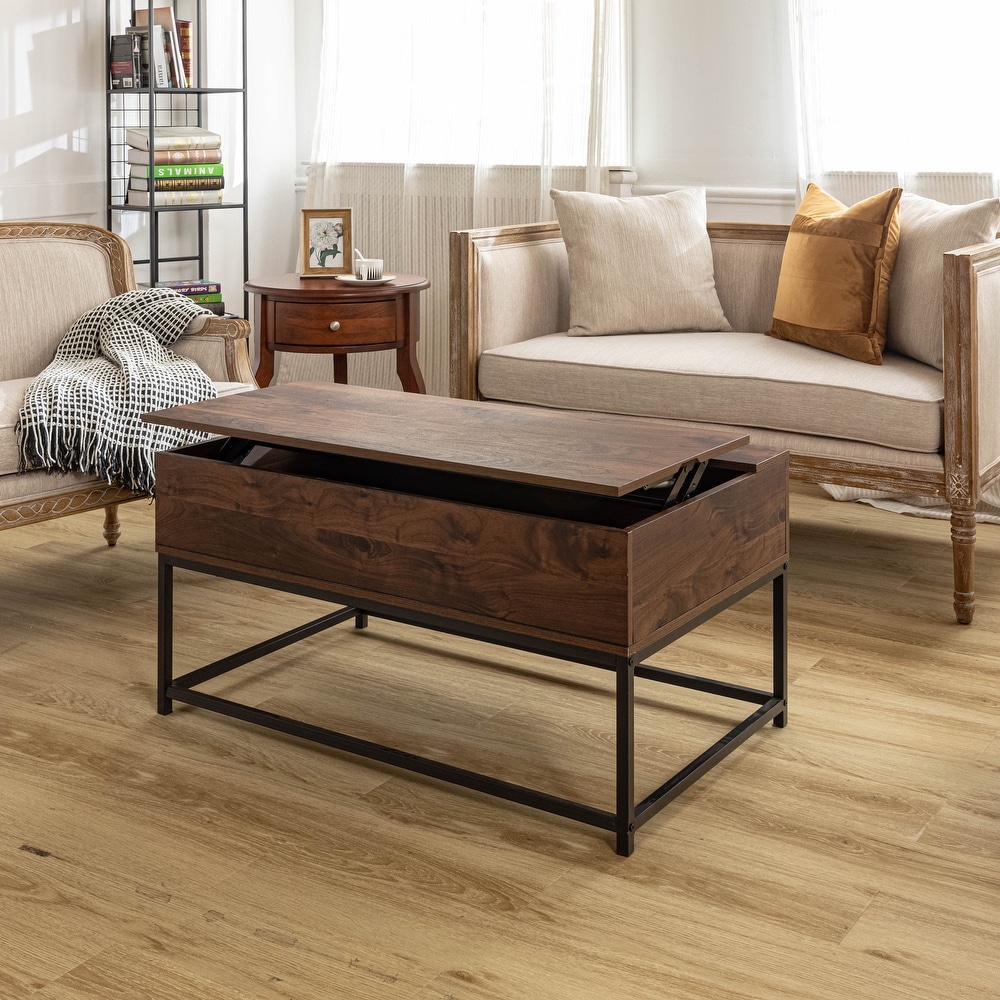 Homy Casa Kravets Lifted Top Storage Coffee Table