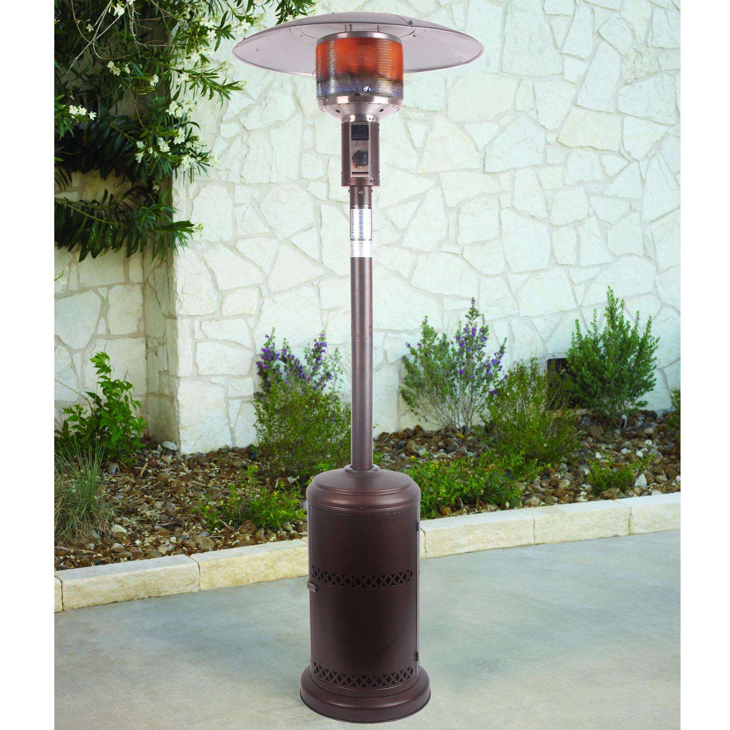 Living Accents 48000 BTU Propane Steel Freestanding Patio Heater 250 sq ft