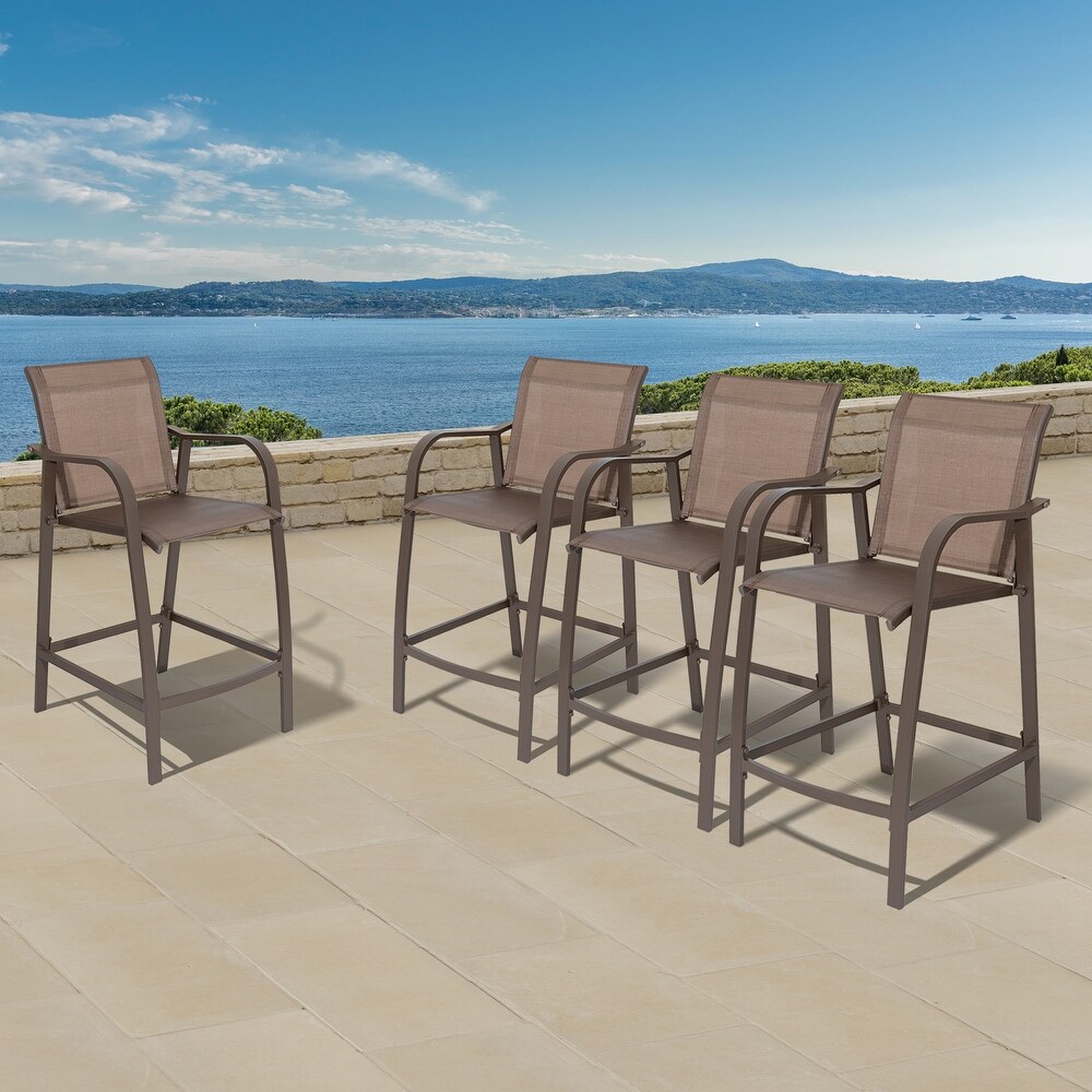 Pellebant 4PCS Outdoor Counter Height Bar Stool   21.7\