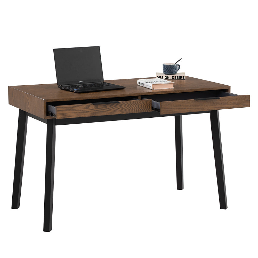 MALTON Study Desk 120cm - Black & Walnut