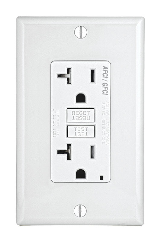 AFCI/GFCI OUTLET20A WHT