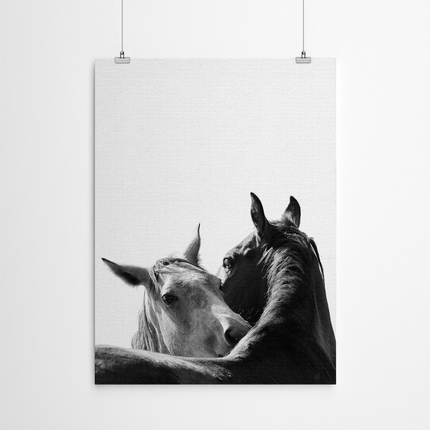 Americanflat Animal Minimalist Horses In Love By Nuada Poster