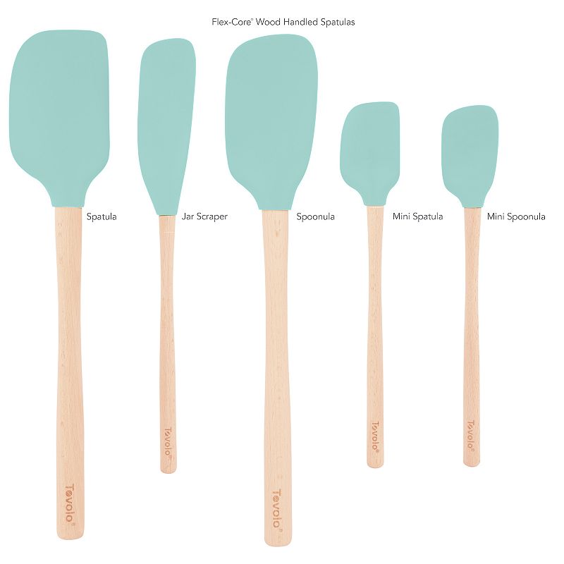 Tovolo Flex-Core 5-pc. Silicone Spatula with Wood Handle Set