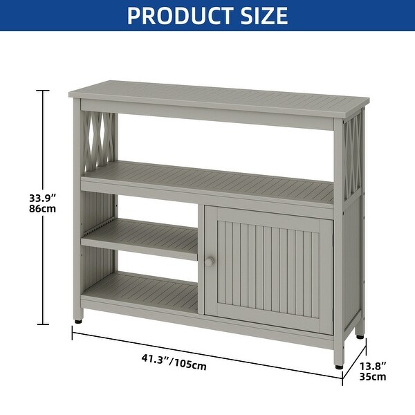 Moasis Outdoor Side Table Sideboard Acacia Wood Storage Cabinet