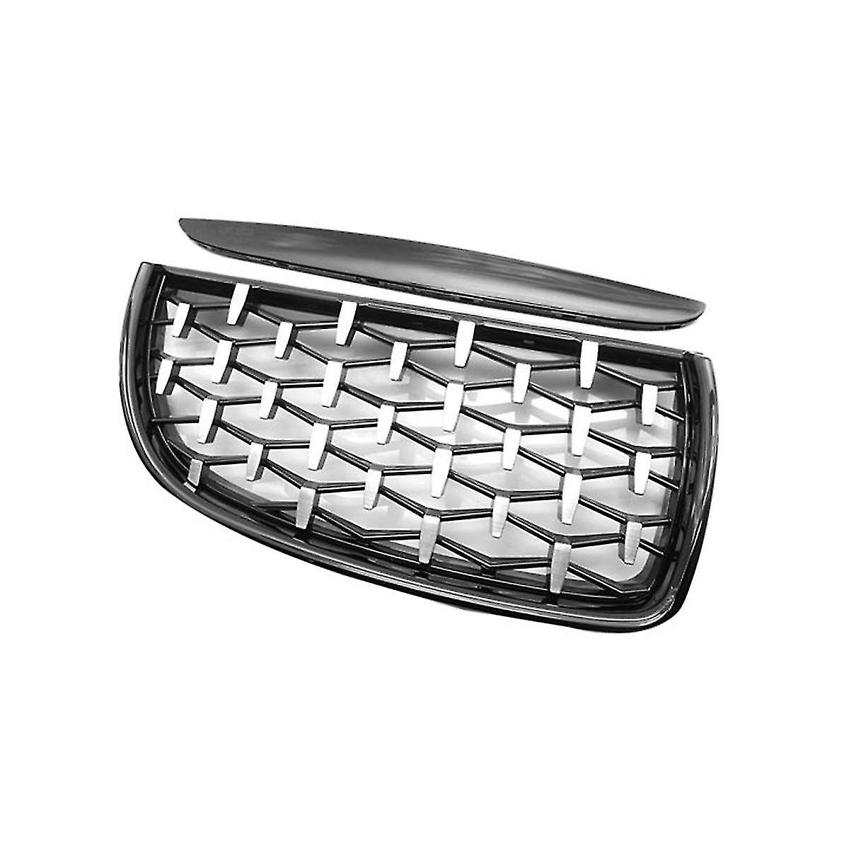 Car Chrome Glossy Black Front Hood Kidney Grill Mesh Sport Grills For 3 Series E90 E91 2005-2008