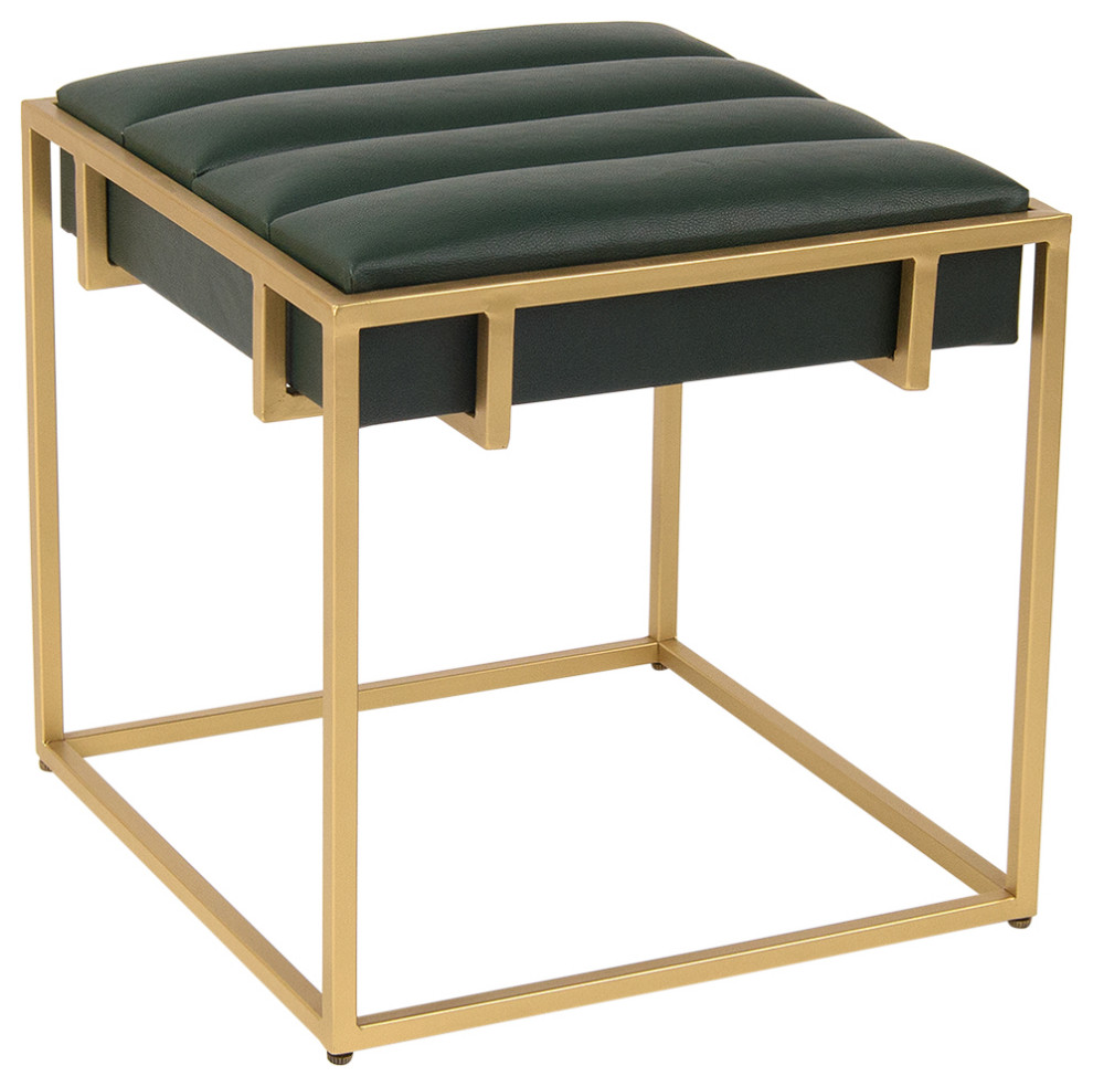 Annabelle Leather Stool   Contemporary   Vanity Stools And Benches   by Best Home Fashion  Houzz