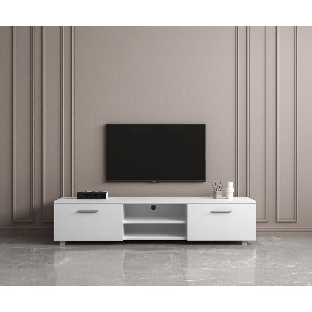 Modern Media Console Entertainment Center Television Table TV Stand for 70 Inch