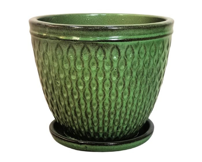 Waffle Planter， Green， Small - ASCBRP6NO3JSGS