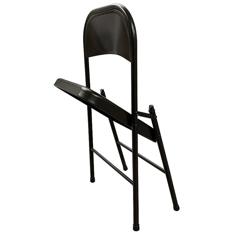 Plastic Development Group Outdoor Steel Metal Folding Chair， Black (4 Pack)