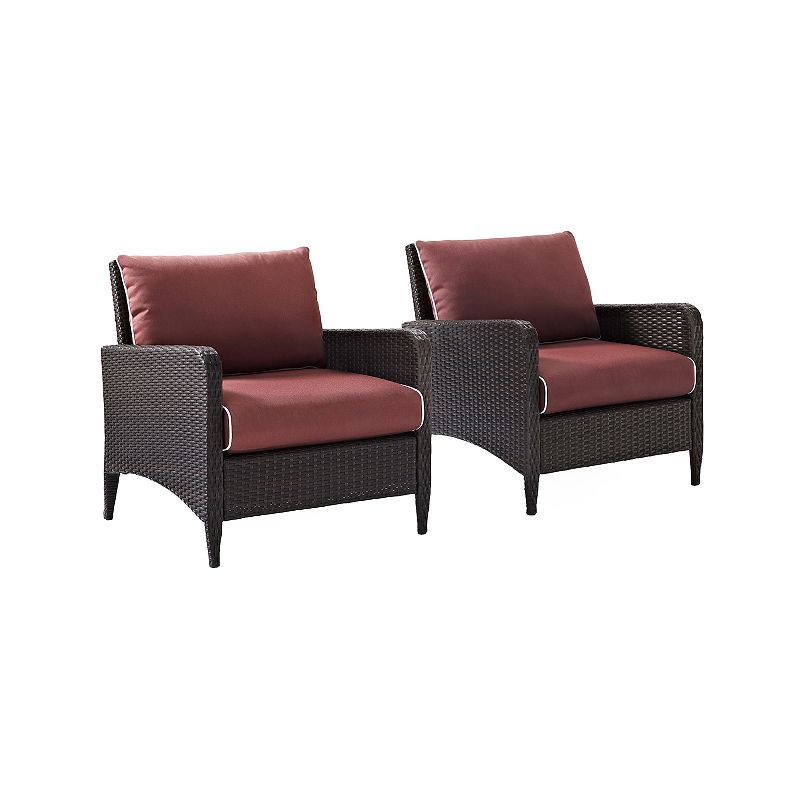 Crosley Kiawah 2-Piece Outdoor Wicker Chair Set